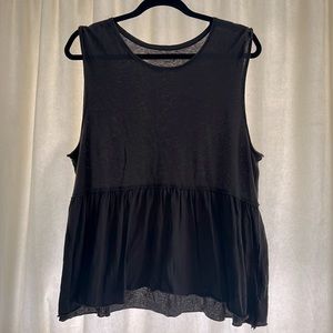 Free People Dark Grey Sleeveless Shirt